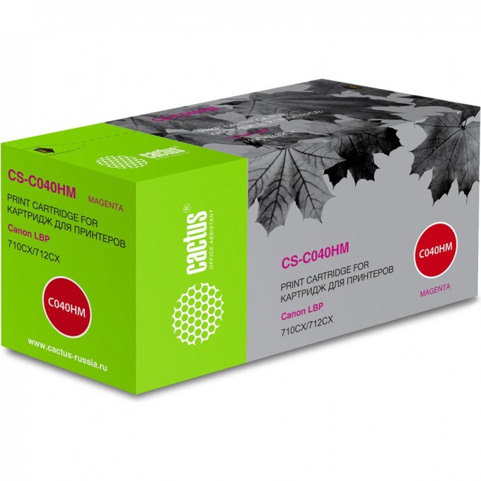 Лазерный картридж CACTUS (Cartridge 040H) для Canon LBP 710cx i-Sensys, 712cx i-Sensys, пурпурный, увеличенной емкости, 10 000 стр. CS-C040HM Лазерный картридж CACTUS (Cartridge 040H) для Canon LBP 710cx i-Sensys, 712cx i-Sensys, пурпурный, увеличенной емкости, 10 000 стр. CS-C040HM