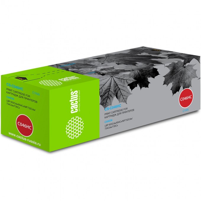 Лазерный картридж CACTUS (Cartridge 046H) для Canon LBP 653cdw i-Sensys, 654cx i-Sensys; MF732cdw i-Sensys, 734cdw i-Sensys, 735cx i-Sensys, голубой, увеличенной емкости, 5 000 стр. CS-C046HC Лазерный картридж CACTUS (Cartridge 046H) для Canon LBP 653cdw i-Sensys, 654cx i-Sensys; MF732cdw i-Sensys, 734cdw i-Sensys, 735cx i-Sensys, голубой, увеличенной емкости, 5 000 стр. CS-C046HC