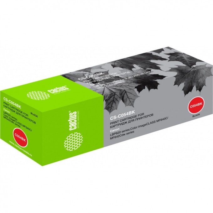 Лазерный картридж CACTUS (Cartridge 054) для Canon LBP 621cw, 623cdw, 641cw, 643cdw, черный, 1 500 стр. CS-C054BK Лазерный картридж CACTUS (Cartridge 054) для Canon LBP 621cw, 623cdw, 641cw, 643cdw, черный, 1 500 стр. CS-C054BK
