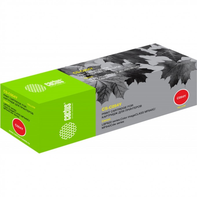 Лазерный картридж CACTUS (Cartridge 054) для Canon LBP 621cw, 623cdw, 641cw, 643cdw, желтый, 1 200 стр. CS-C054Y Лазерный картридж CACTUS (Cartridge 054) для Canon LBP 621cw, 623cdw, 641cw, 643cdw, желтый, 1 200 стр. CS-C054Y