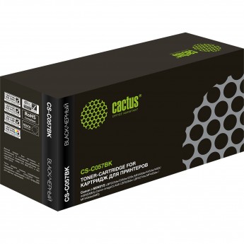 Лазерный картридж CACTUS CS-C057BK (Cartridge 057) для Canon i-SENSYS LBP223dw, 226dw, 228x, черный, 3 100 стр. Лазерный картридж CACTUS CS-C057BK (Cartridge 057) для Canon i-SENSYS LBP223dw, 226dw, 228x, черный, 3 100 стр.
