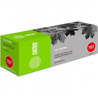 Лазерный картридж CACTUS CS-C707BK (Cartridge 707) для Canon LBP 5000 i-Sensys Laser Shot, 5100 i-Sensys, черный, 2 500 стр. Лазерный картридж CACTUS CS-C707BK (Cartridge 707) для Canon LBP 5000 i-Sensys Laser Shot, 5100 i-Sensys, черный, 2 500 стр.
