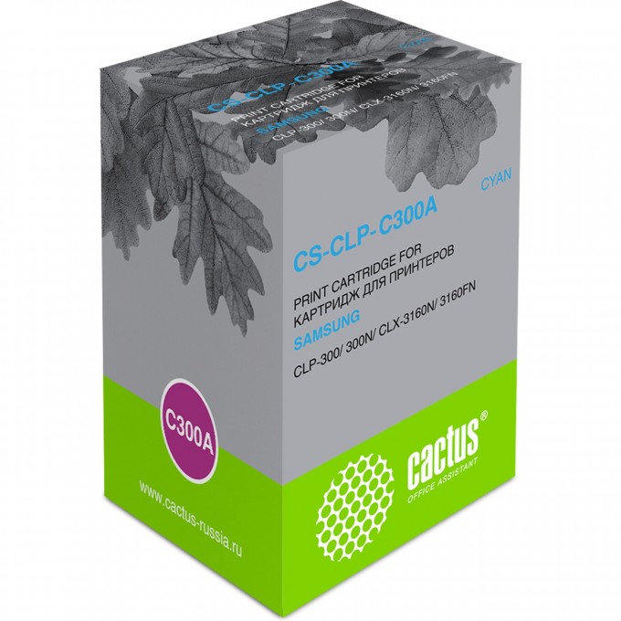 Лазерный картридж CACTUS (CLP-C300A) для Samsung CLP 300, 300n; CLX 2160, 2160n, 2160x, 2161k, 2161kn, 3130, 3130n, 3160, 3160fn, 3160n, голубой, 1 000 стр. CS-CLP-C300A Лазерный картридж CACTUS (CLP-C300A) для Samsung CLP 300, 300n; CLX 2160, 2160n, 2160x, 2161k, 2161kn, 3130, 3130n, 3160, 3160fn, 3160n, голубой, 1 000 стр. CS-CLP-C300A