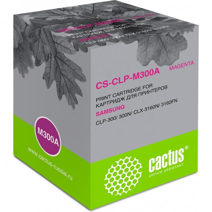 Лазерный картридж CACTUS (CLP-M300A) для Samsung CLP 300, 300n; CLX 2160, 2160n, 2160x, 2161k, 2161kn, 3130, 3130n, 3160, 3160fn, 3160n, пурпурный, 1 000 стр. CS-CLP-M300A Лазерный картридж CACTUS (CLP-M300A) для Samsung CLP 300, 300n; CLX 2160, 2160n, 2160x, 2161k, 2161kn, 3130, 3130n, 3160, 3160fn, 3160n, пурпурный, 1 000 стр. CS-CLP-M300A