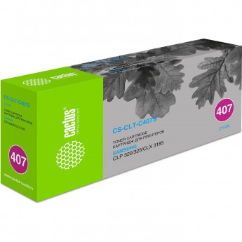 Лазерный картридж CACTUS CS-CLT-C407S (CLT-C407S) для Samsung CLP320, 320n, 325, 325w; CLX3180, 3180fn, 3180fw, 3185, 3185fw, 3185n, 3185fn, 3185w, голубой, 1 000 стр. Лазерный картридж CACTUS CS-CLT-C407S (CLT-C407S) для Samsung CLP320, 320n, 325, 325w; CLX3180, 3180fn, 3180fw, 3185, 3185fw, 3185n, 3185fn, 3185w, голубой, 1 000 стр.