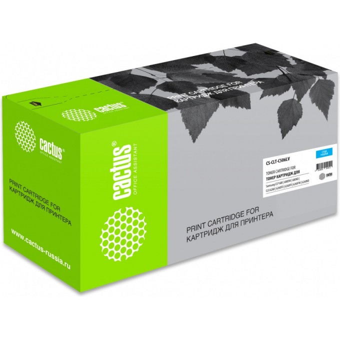 Лазерный картридж CACTUS (CLT-C506L) для Samsung CLP 680, 680DW, 680ND; CLX 6260, 6260FD, 6260FR, 6260FW, 6260ND, голубой, увеличенной емкости, 3 500 стр. CS-CLT-C506L Лазерный картридж CACTUS (CLT-C506L) для Samsung CLP 680, 680DW, 680ND; CLX 6260, 6260FD, 6260FR, 6260FW, 6260ND, голубой, увеличенной емкости, 3 500 стр. CS-CLT-C506L