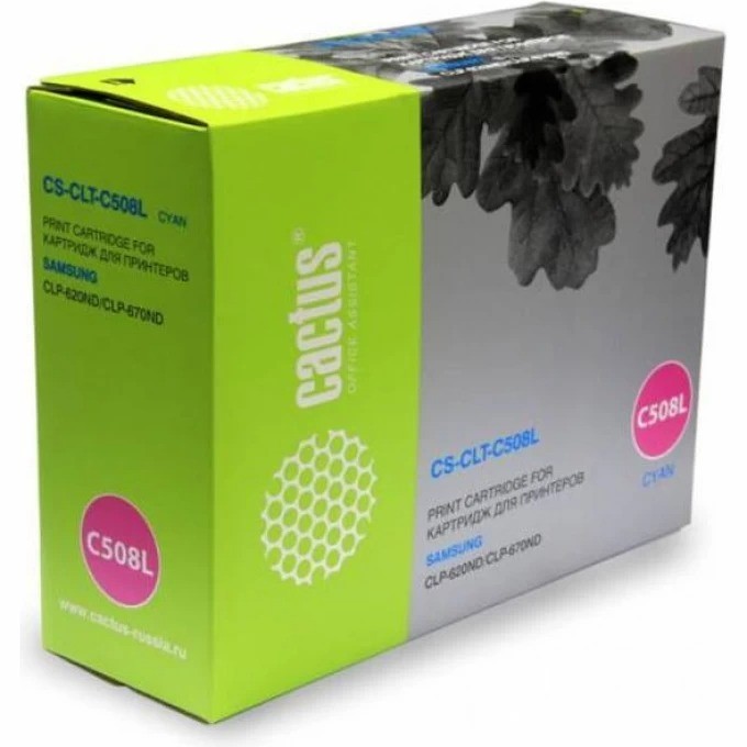 Лазерный картридж CACTUS (CLT-C508L) для Samsung CLP615, 615nd, 620, 620nd, 670, 670nd; CLX6220, 6220fx, 6250, 6250fx, голубой, 4 000 стр. CS-CLT-C508L Лазерный картридж CACTUS (CLT-C508L) для Samsung CLP615, 615nd, 620, 620nd, 670, 670nd; CLX6220, 6220fx, 6250, 6250fx, голубой, 4 000 стр. CS-CLT-C508L