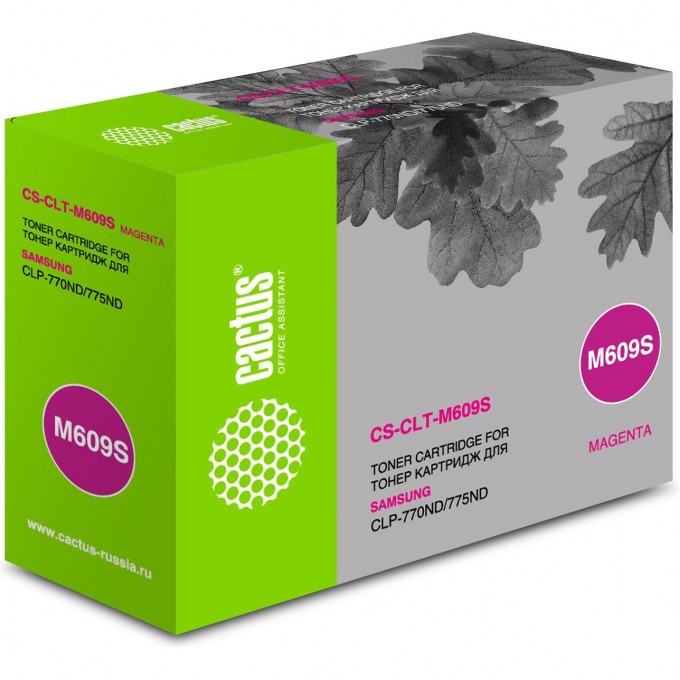 Лазерный картридж CACTUS (CLT-M609S) для Samsung CLP 770, 770nd, 775, 775nd, пурпурный, 7 000 стр. CS-CLT-M609S Лазерный картридж CACTUS (CLT-M609S) для Samsung CLP 770, 770nd, 775, 775nd, пурпурный, 7 000 стр. CS-CLT-M609S