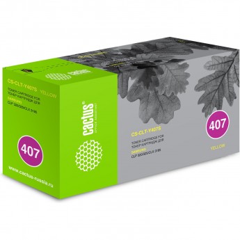 Лазерный картридж CACTUS CS-CLT-Y407S (CLT-Y407S) для Samsung CLP320, 320n, 325, 325w; CLX3180, 3180fn, 3180fw, 3185, 3185fw, 3185n, 3185fn, 3185w, желтый, 1 000 стр. Лазерный картридж CACTUS CS-CLT-Y407S (CLT-Y407S) для Samsung CLP320, 320n, 325, 325w; CLX3180, 3180fn, 3180fw, 3185, 3185fw, 3185n, 3185fn, 3185w, желтый, 1 000 стр.