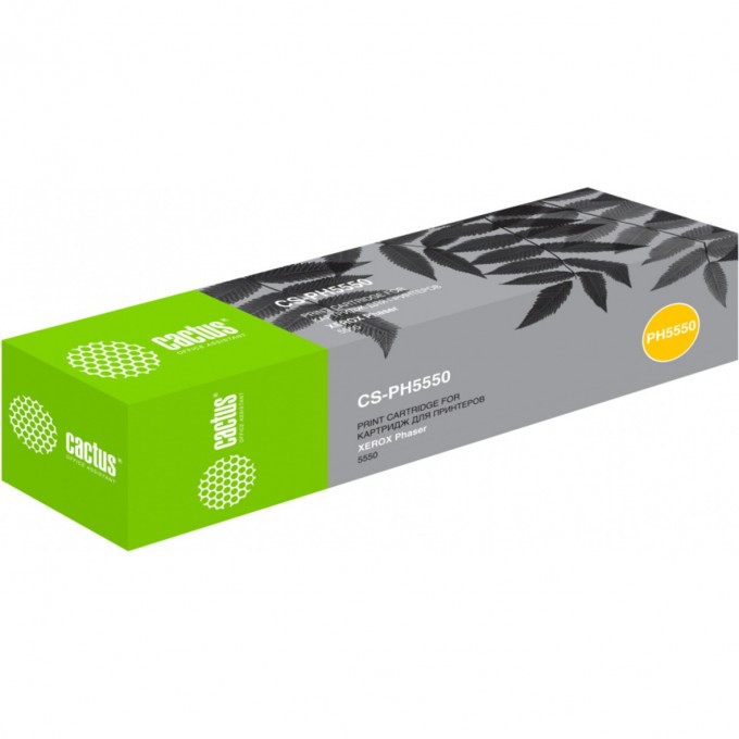 Лазерный картридж CACTUS CS-PH5550 (106R01294) для Xerox Phaser 5550, 5550dn, 5550b, 5550dt, 5550dx, 5550n, черный, 35 000 стр. 340876 Лазерный картридж CACTUS CS-PH5550 (106R01294) для Xerox Phaser 5550, 5550dn, 5550b, 5550dt, 5550dx, 5550n, черный, 35 000 стр. 340876