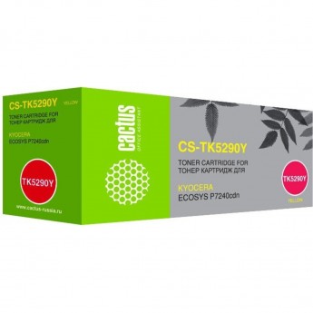 Лазерный картридж CACTUS CS-TK5290Y (TK-5290Y) для Kyocera Ecosys P7240cdn, желтый, 13 000 стр. Лазерный картридж CACTUS CS-TK5290Y (TK-5290Y) для Kyocera Ecosys P7240cdn, желтый, 13 000 стр.