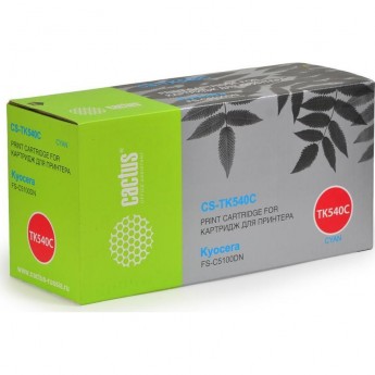 Лазерный картридж CACTUS CS-TK540С (TK-540C) голубой для принтеров Kyocera Mita FS C5100, C5100dn (4'000 стр.) Лазерный картридж CACTUS CS-TK540С (TK-540C) голубой для принтеров Kyocera Mita FS C5100, C5100dn (4'000 стр.)