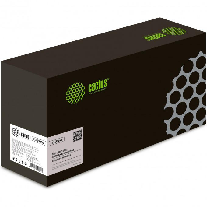Лазерный картридж CACTUS (HP 06A) для HP LaserJet 5l, 6l, 3100, 3100se, 3100xi, 3150, 3150 AiO, 3150se AiO, 3150xi AiO, черный, 2 500 стр. CS-C3906A Лазерный картридж CACTUS (HP 06A) для HP LaserJet 5l, 6l, 3100, 3100se, 3100xi, 3150, 3150 AiO, 3150se AiO, 3150xi AiO, черный, 2 500 стр. CS-C3906A