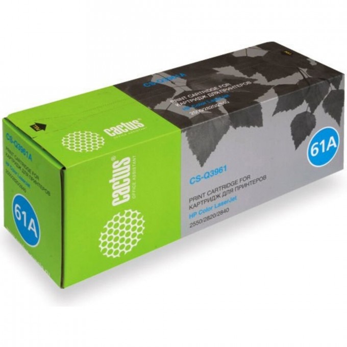 Лазерный картридж CACTUS (HP 122A) для HP Color LaserJet 2550, 2550L, 2550LN, 2550N, 2820, 2830, 2840, черный, 5 000 стр. CS-Q3960AR Лазерный картридж CACTUS (HP 122A) для HP Color LaserJet 2550, 2550L, 2550LN, 2550N, 2820, 2830, 2840, черный, 5 000 стр. CS-Q3960AR