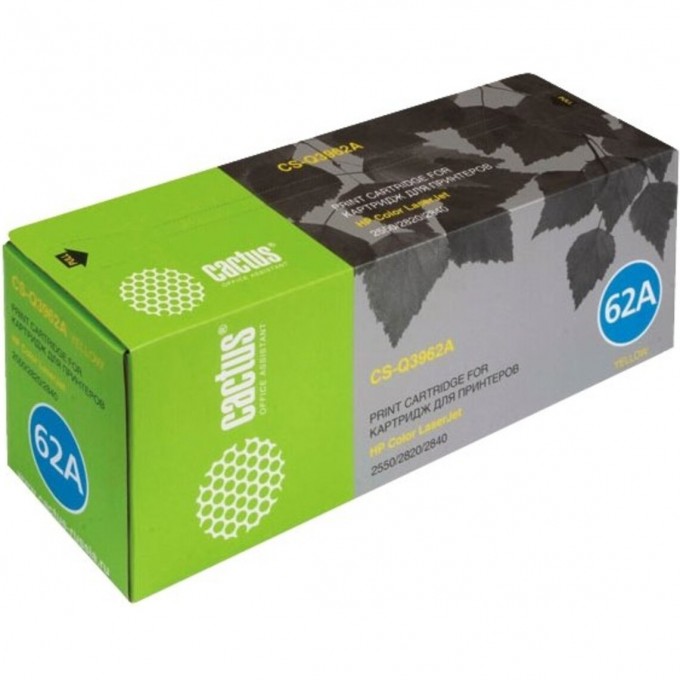 Лазерный картридж CACTUS (HP 122A) для HP Color LaserJet 2550, 2550L, 2550LN, 2550N, 2820, 2830, 2840, желтый, 4 000 стр. CS-Q3962AR Лазерный картридж CACTUS (HP 122A) для HP Color LaserJet 2550, 2550L, 2550LN, 2550N, 2820, 2830, 2840, желтый, 4 000 стр. CS-Q3962AR