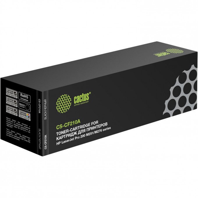 Лазерный картридж CACTUS (HP 131A) для HP Color LaserJet M251, M251n, M251nw, M276, M276n, M276nw, черный, 1 600 стр. CS-CF210A Лазерный картридж CACTUS (HP 131A) для HP Color LaserJet M251, M251n, M251nw, M276, M276n, M276nw, черный, 1 600 стр. CS-CF210A