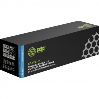 Лазерный картридж CACTUS CS-CF211A (HP 131A) для HP Color LaserJet M251, M251n, M251nw, M276, M276n, M276nw, голубой, 1 800 стр. Лазерный картридж CACTUS CS-CF211A (HP 131A) для HP Color LaserJet M251, M251n, M251nw, M276, M276n, M276nw, голубой, 1 800 стр.