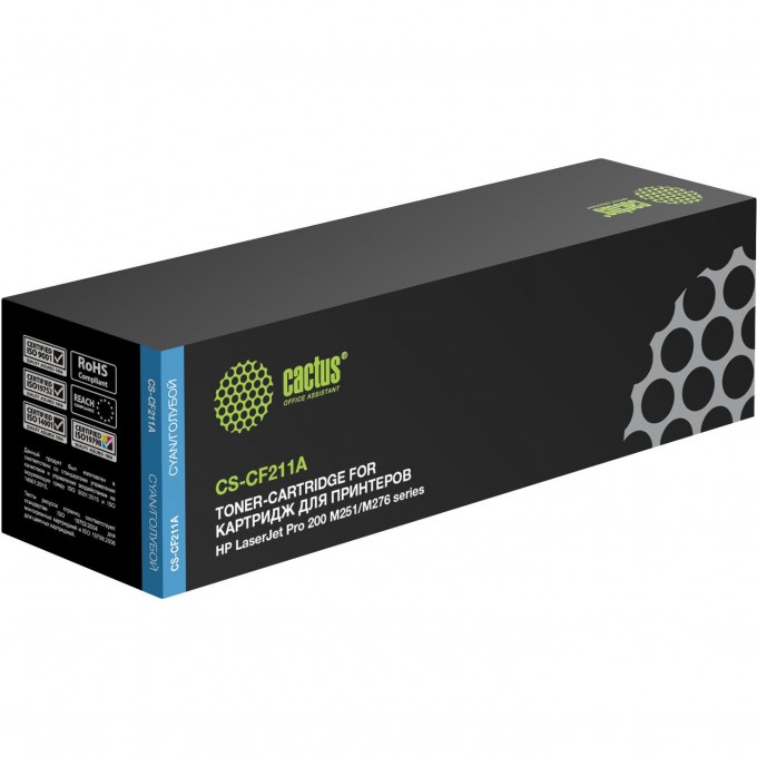 Лазерный картридж CACTUS (HP 131A) для HP Color LaserJet M251, M251n, M251nw, M276, M276n, M276nw, голубой, 1 800 стр. CS-CF211A Лазерный картридж CACTUS (HP 131A) для HP Color LaserJet M251, M251n, M251nw, M276, M276n, M276nw, голубой, 1 800 стр. CS-CF211A