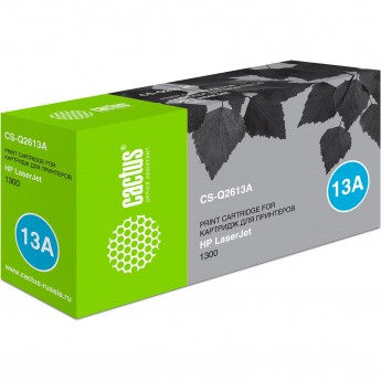 Лазерный картридж CACTUS CS-Q2613A (HP 13A) для HP LaserJet 1300, 1300n, 1300xi, черный, 2 500 стр. Лазерный картридж CACTUS CS-Q2613A (HP 13A) для HP LaserJet 1300, 1300n, 1300xi, черный, 2 500 стр.