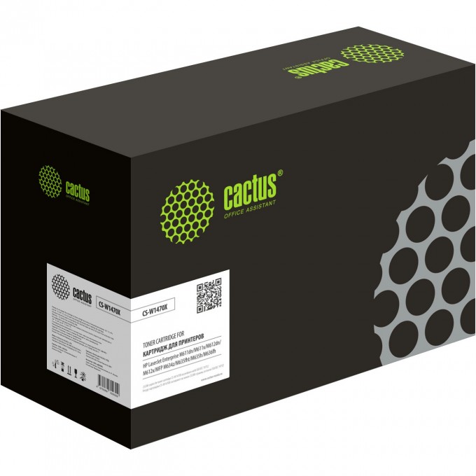 Лазерный картридж CACTUS (HP 147X) для HP LaserJet M611dn, M612dn, M634dn, M634h, черный 25 200 стр. CS-W1470X Лазерный картридж CACTUS (HP 147X) для HP LaserJet M611dn, M612dn, M634dn, M634h, черный 25 200 стр. CS-W1470X
