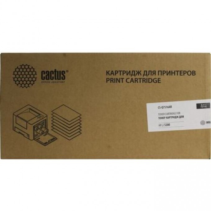 Лазерный картридж CACTUS (HP 16A) для HP LaserJet 5200, 5200dtn, 5200tn, 5200l, 5200n, 5200lx, черный, 12 000 стр. CS-Q7516AR Лазерный картридж CACTUS (HP 16A) для HP LaserJet 5200, 5200dtn, 5200tn, 5200l, 5200n, 5200lx, черный, 12 000 стр. CS-Q7516AR