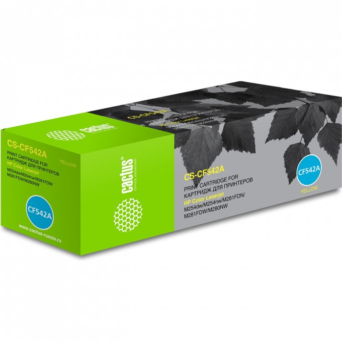 Лазерный картридж CACTUS (HP 203A) для HP Color LaserJet M254dw, M254nw, M280nw, M281fdn, M281fdw, желтый, 1 400 стр. CS-CF542A Лазерный картридж CACTUS (HP 203A) для HP Color LaserJet M254dw, M254nw, M280nw, M281fdn, M281fdw, желтый, 1 400 стр. CS-CF542A