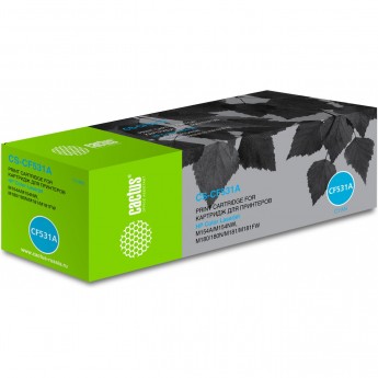 Лазерный картридж CACTUS CS-CF531A (HP 205A) для HP Color LaserJet M180n Pro, M181fw Pro, голубой, 900 стр. Лазерный картридж CACTUS CS-CF531A (HP 205A) для HP Color LaserJet M180n Pro, M181fw Pro, голубой, 900 стр.