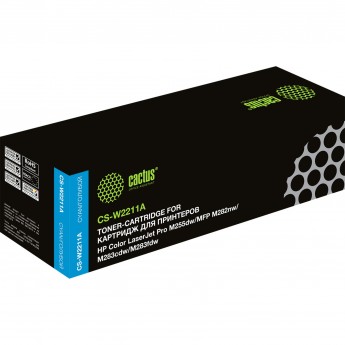 Лазерный картридж CACTUS CS-W2211A (HP 207A) для HP M255, MFP M282, M283, голубой, 1 250 стр. Лазерный картридж CACTUS CS-W2211A (HP 207A) для HP M255, MFP M282, M283, голубой, 1 250 стр.