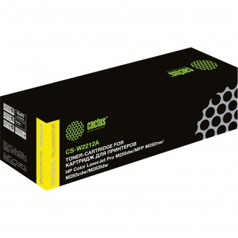 Лазерный картридж CACTUS CS-W2212A (HP 207A) для HP M255, MFP M282, M283, желтый, 1 250 стр. Лазерный картридж CACTUS CS-W2212A (HP 207A) для HP M255, MFP M282, M283, желтый, 1 250 стр.