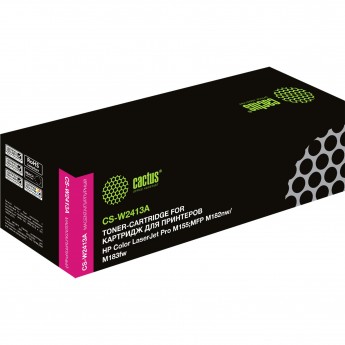 Лазерный картридж CACTUS CS-W2413A (HP 216A) для HP Color LaserJet Pro M155;MFP M182nw, M183fw, пурпурный, 850 стр. Лазерный картридж CACTUS CS-W2413A (HP 216A) для HP Color LaserJet Pro M155;MFP M182nw, M183fw, пурпурный, 850 стр.