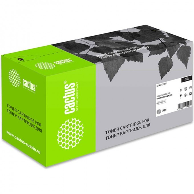 Лазерный картридж CACTUS (HP 29X) для принтеров HP LaserJet 5000, 5000DN, 5000GN, 5000N, 5100, 5100DTN, 5100LE, 5100SE, 5100TN, черный, 10 000 стр. CS-C4129X Лазерный картридж CACTUS (HP 29X) для принтеров HP LaserJet 5000, 5000DN, 5000GN, 5000N, 5100, 5100DTN, 5100LE, 5100SE, 5100TN, черный, 10 000 стр. CS-C4129X