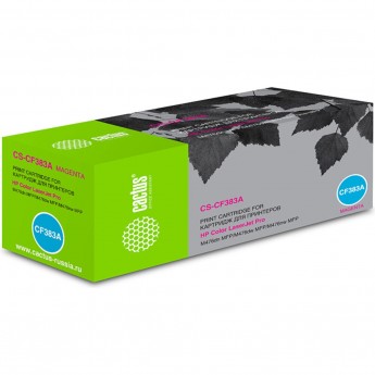 Лазерный картридж CACTUS CS-CF383A (HP 312A) для HP Color LaserJet M476 (Pro MFP series), M476dn, M476dw, M476nw, пурпурный, 2 700 стр. Лазерный картридж CACTUS CS-CF383A (HP 312A) для HP Color LaserJet M476 (Pro MFP series), M476dn, M476dw, M476nw, пурпурный, 2 700 стр.