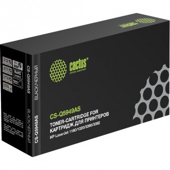 Лазерный картридж CACTUS CS-Q5949AS (HP 49A) для HP LaserJet 1160, 1160le, 1320, 1320n, 1320nw, 1320t, 1320tn, 3390, 3392, черный, 2 500 стр. Лазерный картридж CACTUS CS-Q5949AS (HP 49A) для HP LaserJet 1160, 1160le, 1320, 1320n, 1320nw, 1320t, 1320tn, 3390, 3392, черный, 2 500 стр.