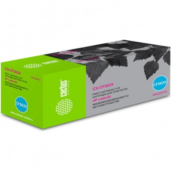 Лазерный картридж CACTUS CS-CF363X (HP 508X) для HP Color LaserJet M552dn, M553, M553dn, M553n, M553x, M577c, пурпурный, увеличенной емкости, 9 500 стр. Лазерный картридж CACTUS CS-CF363X (HP 508X) для HP Color LaserJet M552dn, M553, M553dn, M553n, M553x, M577c, пурпурный, увеличенной емкости, 9 500 стр.