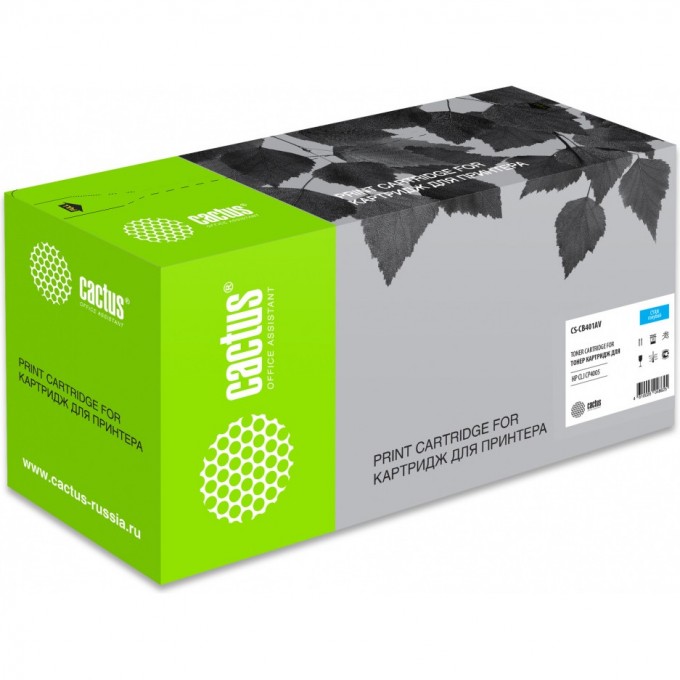 Лазерный картридж CACTUS (HP 642A) для HP Color LaserJet CP4005, CP4005dn, CP4005n, голубой, 7 500 стр. CS-CB401AV Лазерный картридж CACTUS (HP 642A) для HP Color LaserJet CP4005, CP4005dn, CP4005n, голубой, 7 500 стр. CS-CB401AV