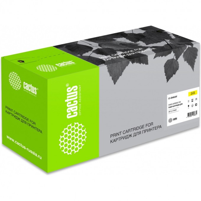 Лазерный картридж CACTUS (HP 642A) для HP Color LaserJet CP4005, CP4005dn, CP4005n, желтый, 7 500 стр. CS-CB402AV Лазерный картридж CACTUS (HP 642A) для HP Color LaserJet CP4005, CP4005dn, CP4005n, желтый, 7 500 стр. CS-CB402AV