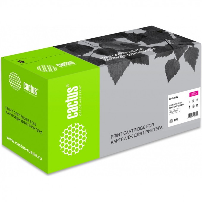 Лазерный картридж CACTUS (HP 642A) для HP Color LaserJet CP4005, CP4005dn, CP4005n, пурпурный, 7 500 стр. CS-CB403AV Лазерный картридж CACTUS (HP 642A) для HP Color LaserJet CP4005, CP4005dn, CP4005n, пурпурный, 7 500 стр. CS-CB403AV