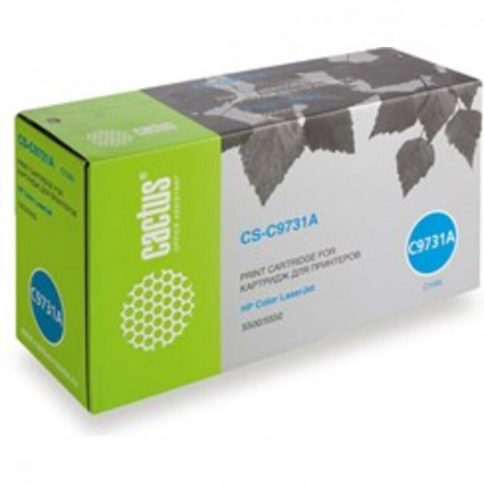 Лазерный картридж CACTUS (HP 645A) для HP Color LaserJet 5500, 5500DN, 5500DTN, 5500HDN, 5500TDN, 5500N, 5550, 5550DN, 5550DTN, 5550HDN, 5550N, голубой, 12 000 стр. CS-C9731AR Лазерный картридж CACTUS (HP 645A) для HP Color LaserJet 5500, 5500DN, 5500DTN, 5500HDN, 5500TDN, 5500N, 5550, 5550DN, 5550DTN, 5550HDN, 5550N, голубой, 12 000 стр. CS-C9731AR