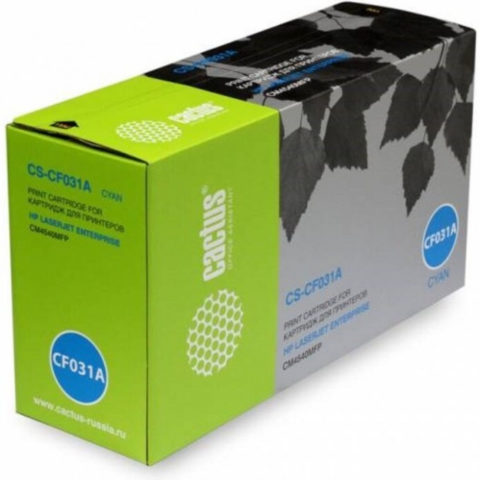Лазерный картридж CACTUS (HP 646A) для HP Color LaserJet CM4540 MFP, CM4540f MFP, CM4540fskm MFP, CM4540 MFP Enterprise, голубой, 12 500 стр. CS-CF031A Лазерный картридж CACTUS (HP 646A) для HP Color LaserJet CM4540 MFP, CM4540f MFP, CM4540fskm MFP, CM4540 MFP Enterprise, голубой, 12 500 стр. CS-CF031A