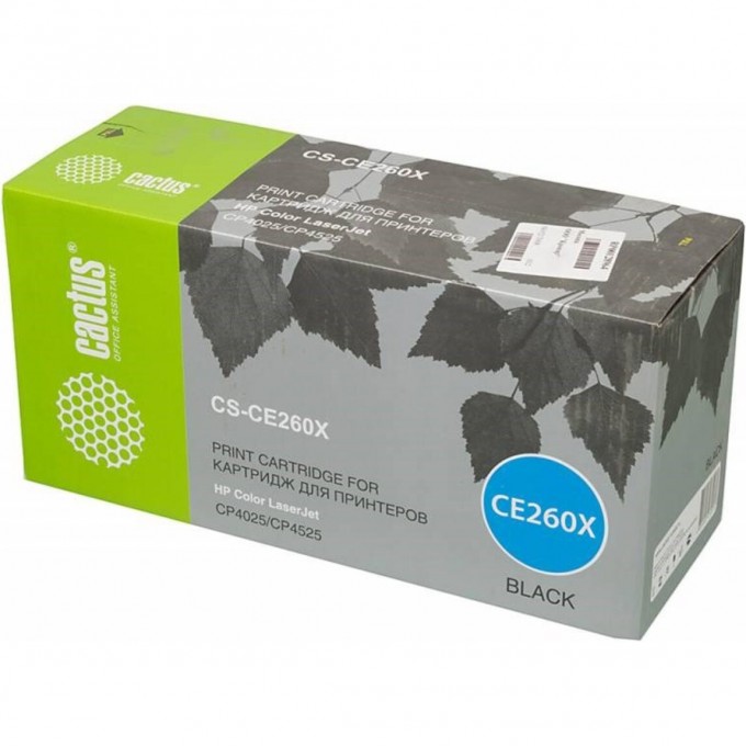Лазерный картридж CACTUS (HP 649X) для HP Color LaserJet CP4520, CP4525, CP4525dn, CP4525n, CP4525xh, черный, увеличенной емкости, 17 000 стр. CS-CE260X Лазерный картридж CACTUS (HP 649X) для HP Color LaserJet CP4520, CP4525, CP4525dn, CP4525n, CP4525xh, черный, увеличенной емкости, 17 000 стр. CS-CE260X