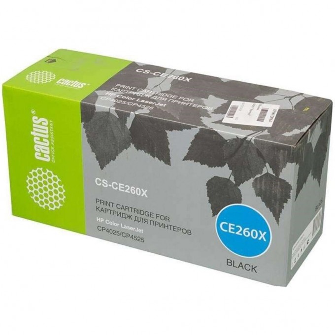 Лазерный картридж CACTUS (HP 649X) для HP Color LaserJet CP4520, CP4525, CP4525dn, CP4525n, CP4525xh, черный, увеличенной емкости, 17 000 стр. CS-CE260XR Лазерный картридж CACTUS (HP 649X) для HP Color LaserJet CP4520, CP4525, CP4525dn, CP4525n, CP4525xh, черный, увеличенной емкости, 17 000 стр. CS-CE260XR