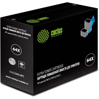 Лазерный картридж CACTUS CS-CC364X-MPS (HP 64X) для HP LaserJet P4015, P4515, черный, увеличенной емкости, 30 000 стр. Лазерный картридж CACTUS CS-CC364X-MPS (HP 64X) для HP LaserJet P4015, P4515, черный, увеличенной емкости, 30 000 стр.