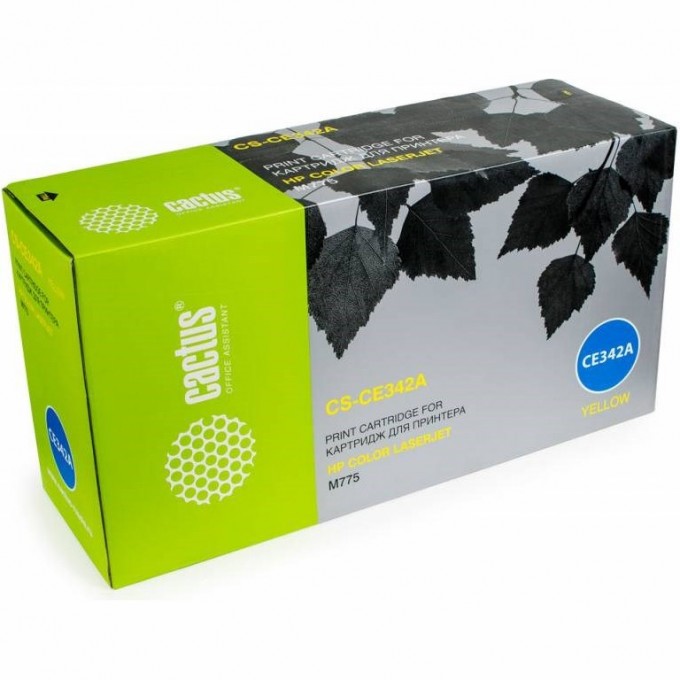 Лазерный картридж CACTUS (HP 651A) для HP Color LaserJet M775 (Enterprise 700 color), M775dn MFP, M775f MFP, M775z MFP, желтый, 16 000 стр. CS-CE342AR Лазерный картридж CACTUS (HP 651A) для HP Color LaserJet M775 (Enterprise 700 color), M775dn MFP, M775f MFP, M775z MFP, желтый, 16 000 стр. CS-CE342AR