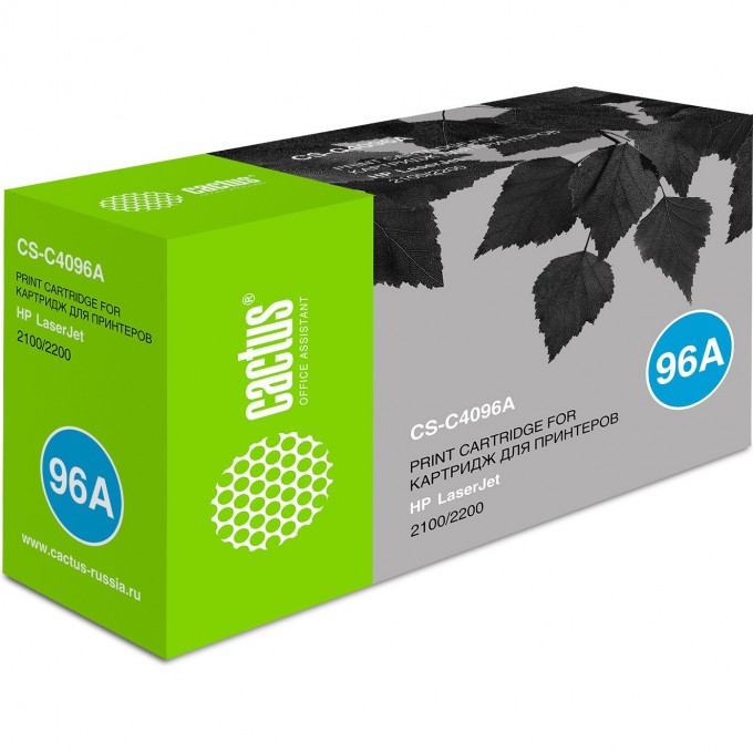 Лазерный картридж CACTUS (HP 96A) для HP LaserJet 2100, 2100m, 2100tn, 2100se, 2100xi, 2200, 2200d, 2200dn, 2200dt, черный, 5 000 стр. CS-C4096A Лазерный картридж CACTUS (HP 96A) для HP LaserJet 2100, 2100m, 2100tn, 2100se, 2100xi, 2200, 2200d, 2200dn, 2200dt, черный, 5 000 стр. CS-C4096A