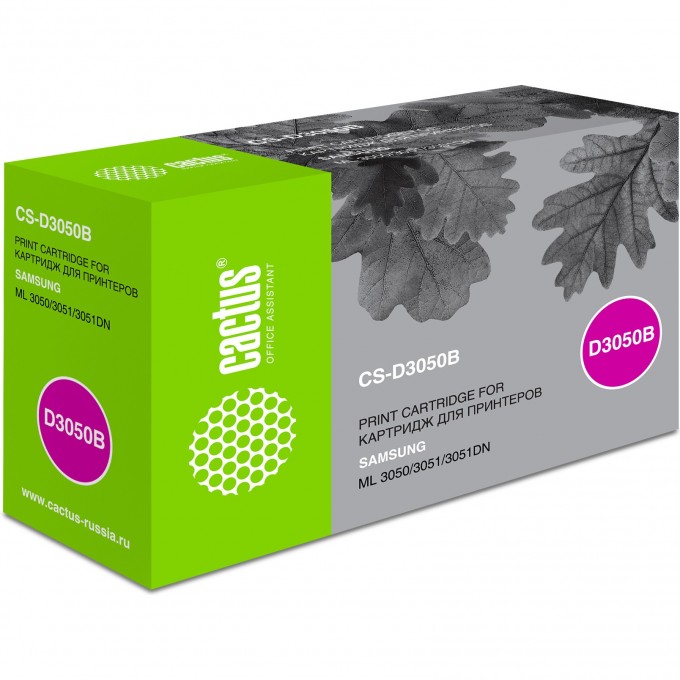 Лазерный картридж CACTUS (ML-D3050B) для Samsung ML3050, 3051, 3051n, 3051nd, черный, 8 000 стр. CS-D3050B Лазерный картридж CACTUS (ML-D3050B) для Samsung ML3050, 3051, 3051n, 3051nd, черный, 8 000 стр. CS-D3050B