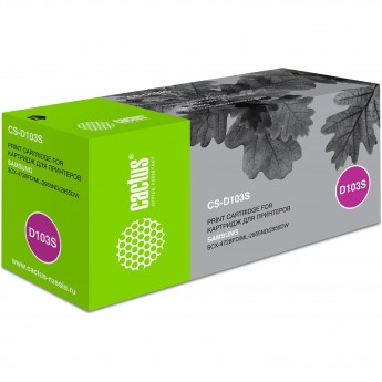 Лазерный картридж CACTUS CS-D103S (MLT-D103S) для Samsung ML 2545, 2950, 2950nd, 2950ndr, 2955, 2955nd, 2955dw; SCX 4726, 4726fn, 4727, 4728, 4727fd, 4728fd, 4729, 4729fd, 4729fw, черный, 1 500 стр. Лазерный картридж CACTUS CS-D103S (MLT-D103S) для Samsung ML 2545, 2950, 2950nd, 2950ndr, 2955, 2955nd, 2955dw; SCX 4726, 4726fn, 4727, 4728, 4727fd, 4728fd, 4729, 4729fd, 4729fw, черный, 1 500 стр.