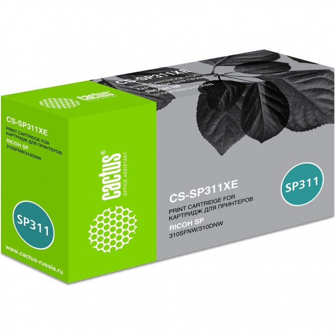Лазерный картридж CACTUS (SP 311XE) для Ricoh Aficio SP 311DN, SP 311DNw, SP 311N, SP 311SFN, SP 311SFNw, SP 325DNw, SP 325SFNw, SP 325SNw, черный, 6 400 стр. CS-SP311XE Лазерный картридж CACTUS (SP 311XE) для Ricoh Aficio SP 311DN, SP 311DNw, SP 311N, SP 311SFN, SP 311SFNw, SP 325DNw, SP 325SFNw, SP 325SNw, черный, 6 400 стр. CS-SP311XE