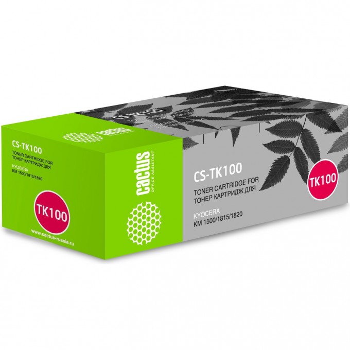 Лазерный картридж CACTUS (TK-100) для принтеров Kyocera Mita KM 1500, Utax-CD1315, черный, 6 000 стр. CS-TK100 Лазерный картридж CACTUS (TK-100) для принтеров Kyocera Mita KM 1500, Utax-CD1315, черный, 6 000 стр. CS-TK100