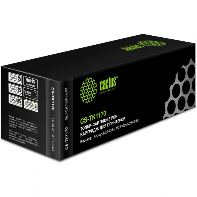 Лазерный картридж CACTUS (TK-1170) для Kyocera Mita Ecosys M2040dn, M2540dn, M2540dw, M2640idw, черный, 7 200 стр. CS-TK1170 Лазерный картридж CACTUS (TK-1170) для Kyocera Mita Ecosys M2040dn, M2540dn, M2540dw, M2640idw, черный, 7 200 стр. CS-TK1170