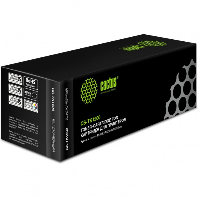 Лазерный картридж CACTUS (TK-1200) для Kyocera Ecosys M2235dn, M2735dn, M2835dw, P2235dw, P2335d, P2335dn, черный, 3 000 стр. CS-TK1200 Лазерный картридж CACTUS (TK-1200) для Kyocera Ecosys M2235dn, M2735dn, M2835dw, P2235dw, P2335d, P2335dn, черный, 3 000 стр. CS-TK1200